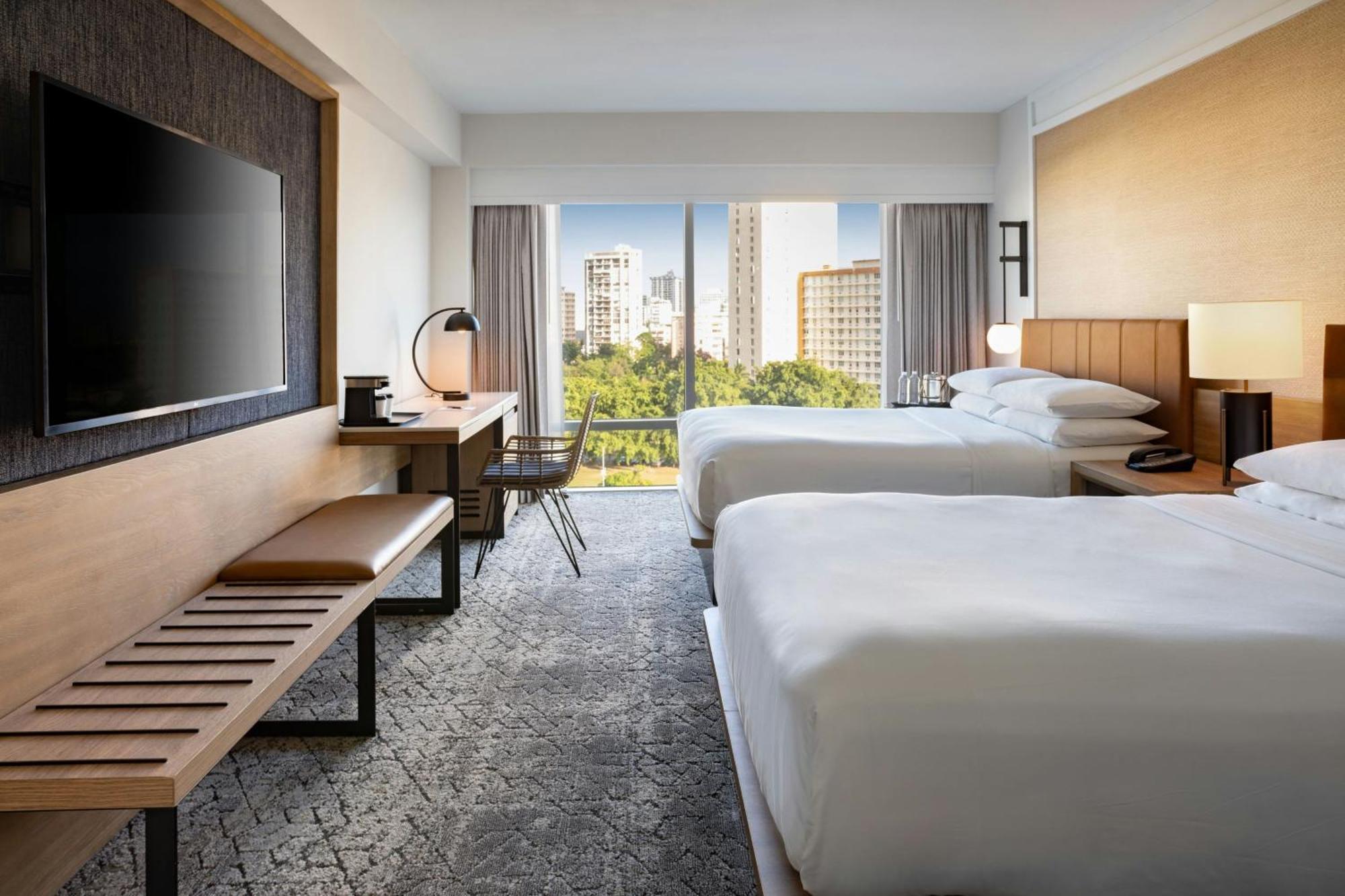 Traditional Room with Two Queen Beds, City View and Bathtub - Mobility and Hearing Accessible